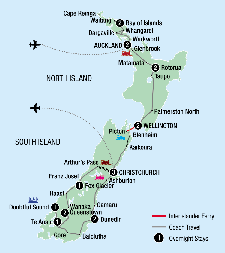 Map GPT - 19 Day Ultimate Rail, Cruise and Coach