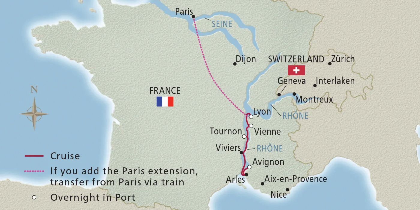 Map - Lyon & Provence